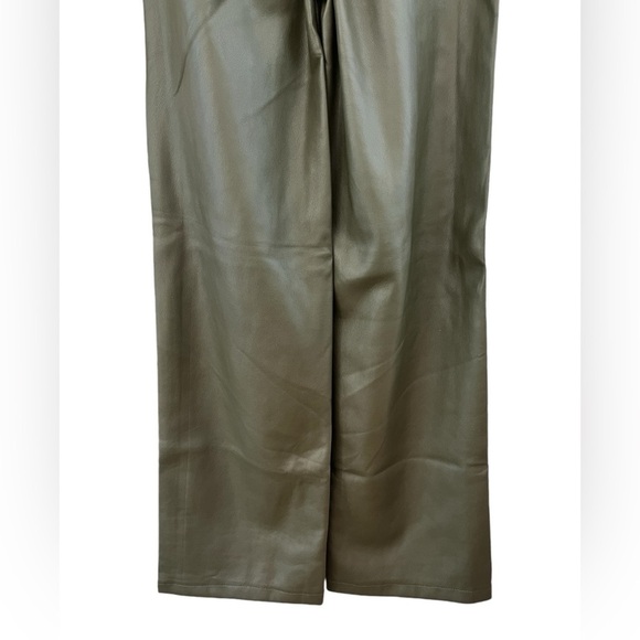 BlankNYC Franklin Ribcage Wide leg Pants in Green sizes 24/31 Faux Leather Nwot - Picture 6 of 9